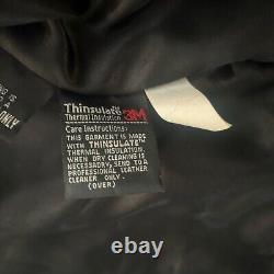 Vintage Wilsons Classic Black Leather Motorcycle Moto Biker Jacket Mens L