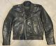Vintage Wilsons Classic Black Leather Motorcycle Moto Biker Jacket Mens M