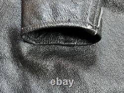 Vintage Wilsons Leather Biker Jacket Black Unisex, XS belted Heavy Thinsulate