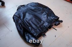 Vintage Wilsons Leather Black Calfskin Classic Motorcycle Biker Leather Jacket