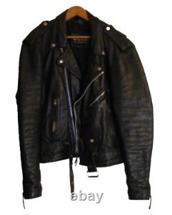 Vintage Wilsons Leather Exports Black Leather Biker Jacket