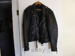 Vintage Wilsons Leather Exports Black Leather Biker Jacket