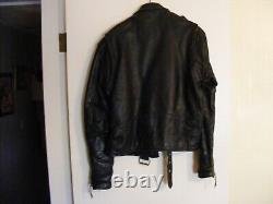 Vintage Wilsons Leather Exports Black Leather Biker Jacket