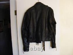 Vintage Wilsons Leather Exports Black Leather Biker Jacket