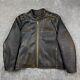Vintage Wilsons Leather Jacket Mens 2XL Brown Moto Motorcycle Cafe Racer Heavy