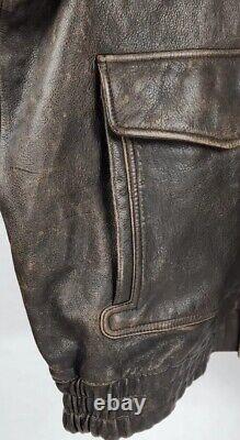 Vintage Wilsons Leather Mens 3XLT XXXL Brown Leather Jacket w Zip Lining EUC