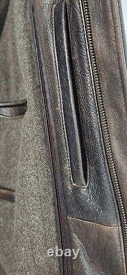 Vintage Wilsons Leather Mens 3XLT XXXL Brown Leather Jacket w Zip Lining EUC