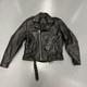 Vintage Wilsons Leather Motorcycle Jacket Black Belted Thinsulate Biker Mens M