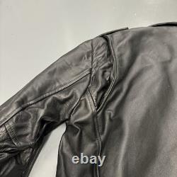 Vintage Wilsons Leather Motorcycle Jacket Black Belted Thinsulate Biker Mens M