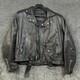 Vintage Wilsons Leather Motorcycle Jacket Mens Black Thinsulate Moto Biker XL