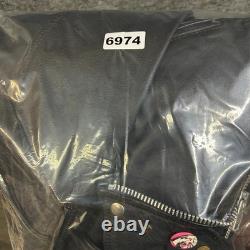 Vintage Wilsons Leather Motorcycle Jacket Mens Black Thinsulate Moto Biker XL