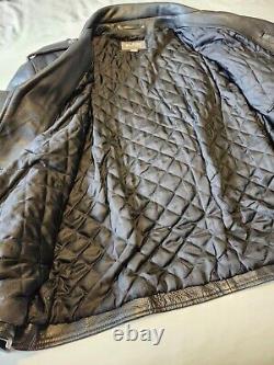 Vintage Wilsons Leather Motorcycle Jacket Thinsulate Men's size XXL Black EUC