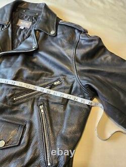 Vintage Wilsons Leather Motorcycle Jacket Thinsulate Men's size XXL Black EUC