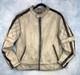 Vintage Wilsons Men's Leather Motorcycle Jacket Silver Gray L