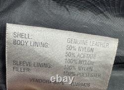 Vintage Wilsons Men's Leather Motorcycle Jacket Silver Gray L
