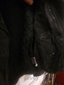 Vintage Wilsons Road Leather Motorcycle Biker Cafe Racer Jacket Coat Mens XL