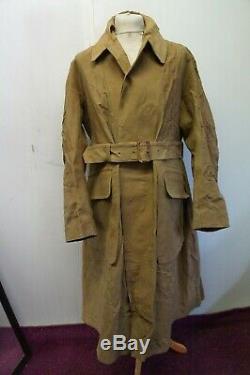 Vintage Ww2 Army Issue Belstaff Dispatch Riders Motorcycle Coat Jacket Size XL