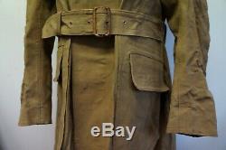 Vintage Ww2 Army Issue Belstaff Dispatch Riders Motorcycle Coat Jacket Size XL