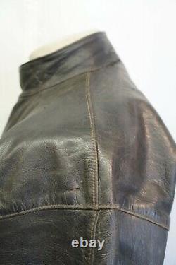 Vintage Ww2 Oljon Skinnvaror Malung Swedish Leather Tanker Jacket Size 52 Ukxl