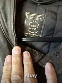 Vintage XXL Hein Gericke Vented Brown Leather Lined Jacket