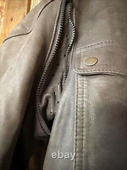 Vintage XXL Hein Gericke Vented Brown Leather Lined Jacket
