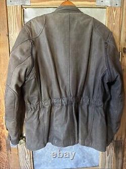 Vintage XXL Hein Gericke Vented Brown Leather Lined Jacket
