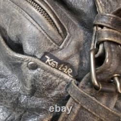 Vintage Xpert Leather Jacket Large Armor Harley Made With Kevlar Insulated Read