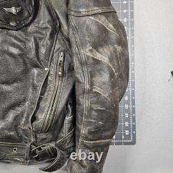 Vintage Xpert Leather Jacket Large Armor Harley Made With Kevlar Insulated Read