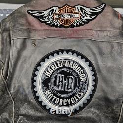 Vintage Xpert Leather Jacket Large Armor Harley Made With Kevlar Insulated Read