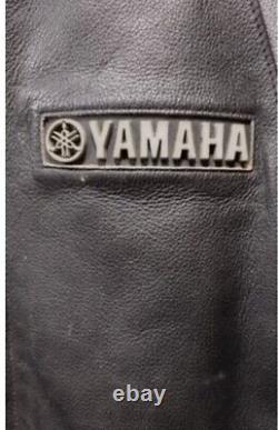 Vintage Yamaha Motorcycle Leather Racing Jacket Size XL EUC