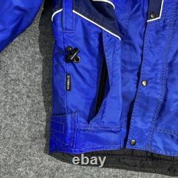 Vintage Yamaha Team Race Zip Jacket Blue Mens Size M Motorcycle Motocross