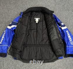 Vintage Yamaha Team Race Zip Jacket Blue Mens Size M Motorcycle Motocross