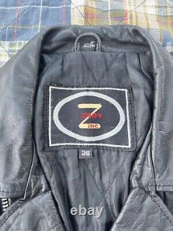 Vintage Zony INC Leather Biker Motorcycle Bomber Jacket Men's Sz 38