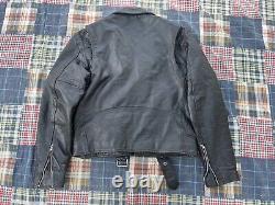Vintage Zony INC Leather Biker Motorcycle Bomber Jacket Men's Sz 38