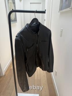 Vintage brown leather moto jacket Men's Medium