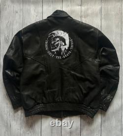 Vintage diesel leather jacket mens large