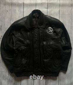 Vintage diesel leather jacket mens large