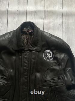 Vintage diesel leather jacket mens large