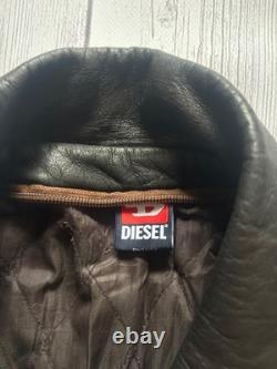 Vintage diesel leather jacket mens large