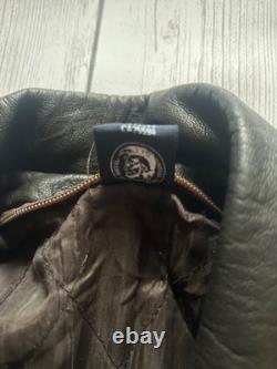 Vintage diesel leather jacket mens large