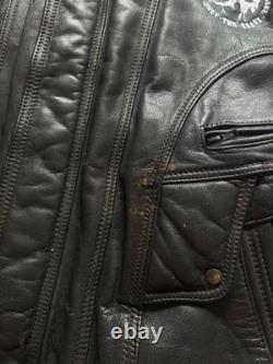 Vintage diesel leather jacket mens large