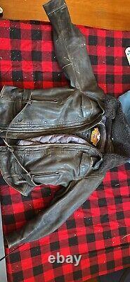 Vintage harley davidson Leather Jacket With Removable Inner Liner