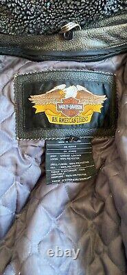 Vintage harley davidson Leather Jacket With Removable Inner Liner