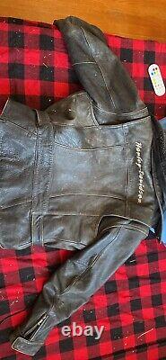 Vintage harley davidson Leather Jacket With Removable Inner Liner