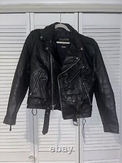 Vintage harley davidson leather biker jacket men's medium