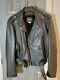 Vintage leather motorcycle jacket