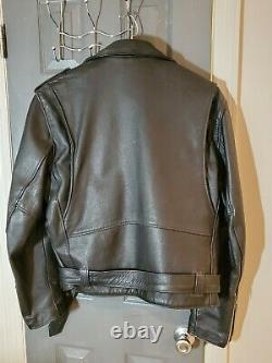 Vintage leather motorcycle jacket