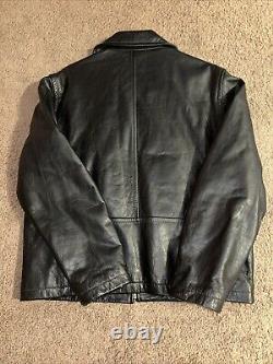 Vintage levi's genuine leather jacket Men's L