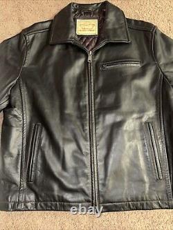 Vintage levi's genuine leather jacket Men's L