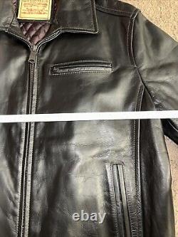 Vintage levi's genuine leather jacket Men's L
